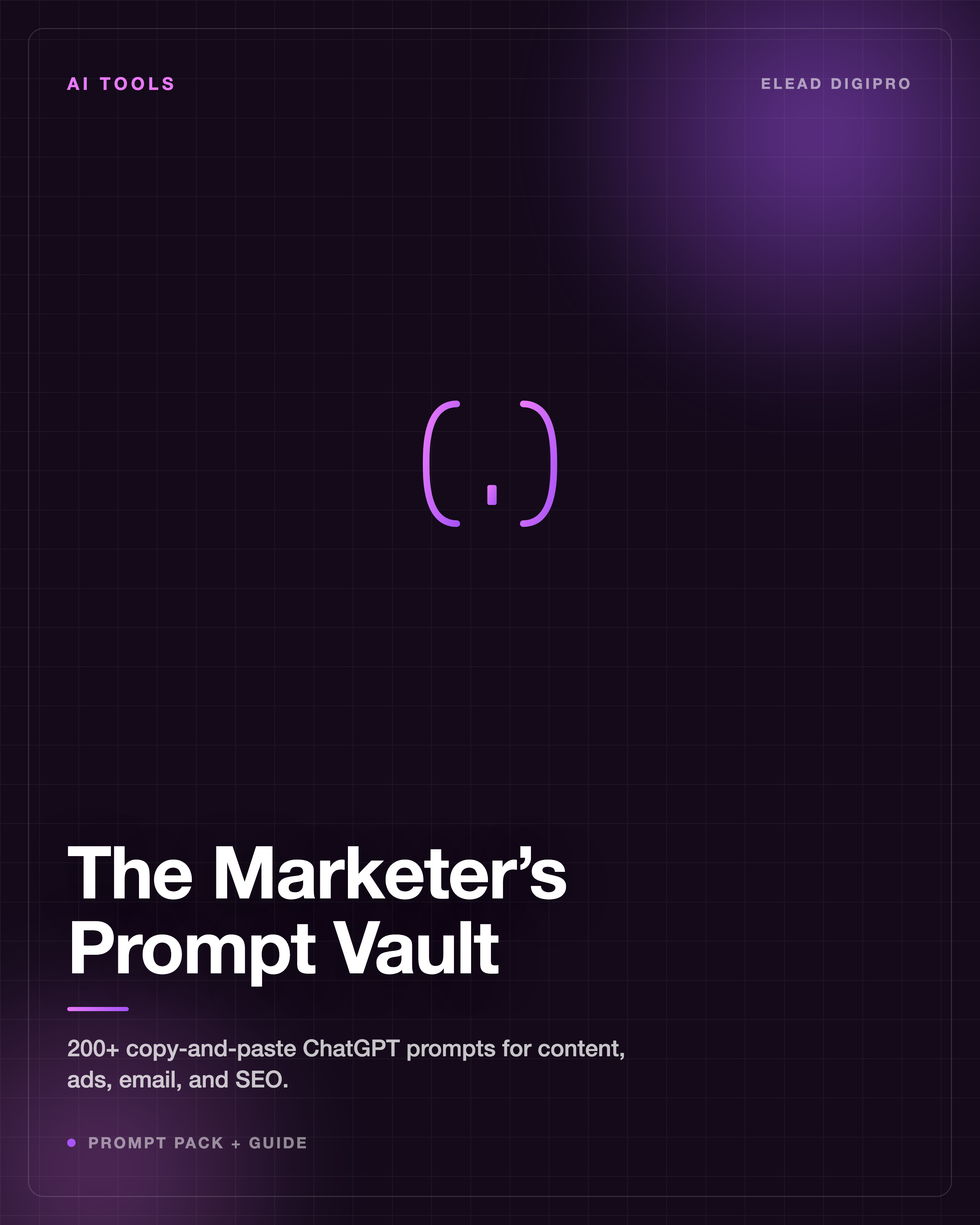 The Marketer’s Prompt Vault cover